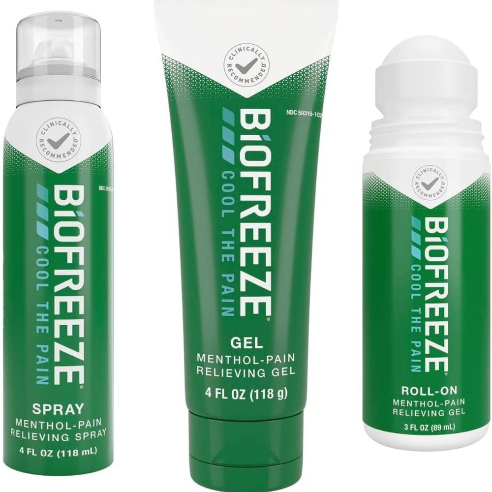 Great Deal‼️ 3 bio freeze Pain relief Products Spray Gel Roll on Variety pk